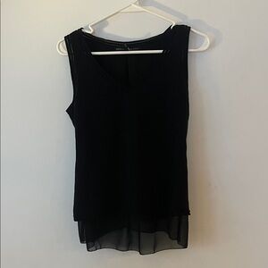 White House Black Market Black Layered Tank Top